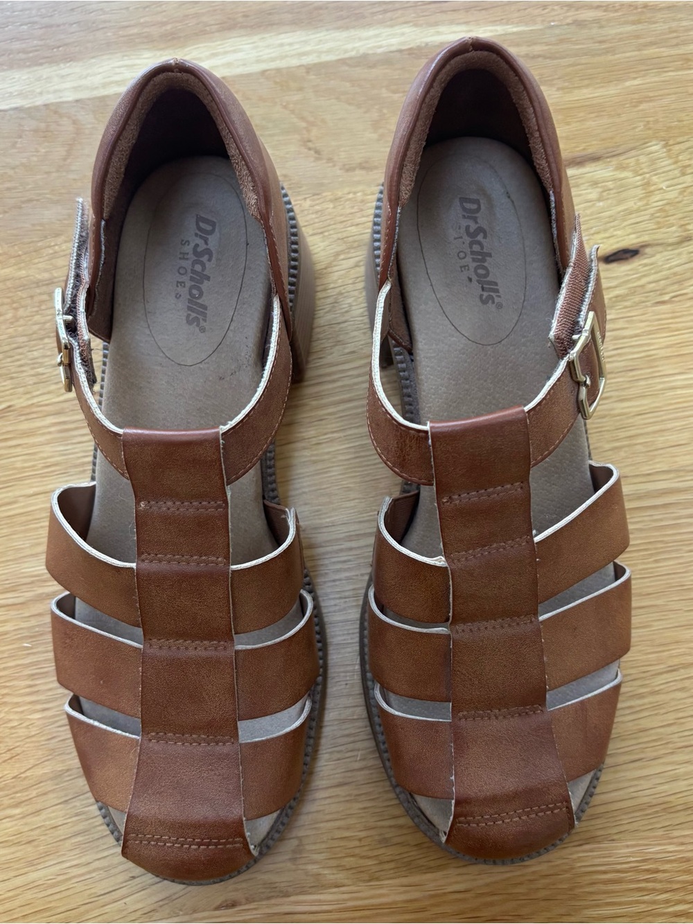 Dr. Scholl's Women's Brown Strappy Comfort Shoes